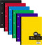 BAZIC Notebook Wide Ruled 1 Subject 80 Sheets Wireless Notebooks, 3 Punched Holes Lined Composition Book, Assorted Color, 6-Pack...