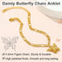 GOLDCHIC JEWELRY Gold Butterfly Anklets for Women,Cute Figaro Chain Ankle Bracelets Foot Chains 8.5+2 Inches...