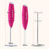 Powerful Handheld Milk Frother, Mini Milk Foamer, Battery Operated (Not included) Stainless Steel Drink Mixer with Frother Stand for Coffee, Latte...
