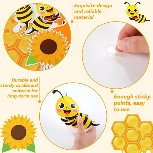 Bee Birthday Bulletin Board Classroom Decorations Bee Theme Bulletin Board Supplies Bee House Bulletin Board Set Bee Bulletin Board Cutouts for Bl...