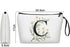 Initial Letter Bag Letter Makeup Bag for Women Initial Cosmetic Bag A-Z Personalized Makeup Bag Travel Makeup Bag,Initial Cosmetic Bag Gifts (whit...