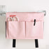 HAKACC Bedside Storage Organizer, Pink Bedside Caddy Remote Holder Hanging Bed Organizer for Home College Dorm...