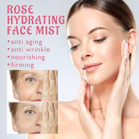 Rose Water Toner Spray for Face, Organic Rose Water Spray, Rose Deep Hydration Facial Toner, Refreshing, Close Pores and Soothe Skin, Anti Aging R...