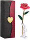 Gold Rose 24K Plated Gold Dipped Rose, Forever Preserved Long Stem Rose Flowers with Stand,Romantic Gift for Valentine's and Mothers Day, Annivers...