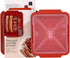 MMUGOOLER Microwave Easy Bacon Maker/Cooker with Lid, Safety, Quick and with No Mess, 11.3“ L x 9.0" W x 2.4" H- Red...