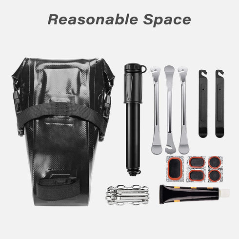 MOSISO Bike Saddle Bag, Waterproof Bike Seat Bag Bicycle Tool Cycling Accessories Storage Bags, 2L Portable Bike Pouch Bicycle Pack Bag Under Seat...