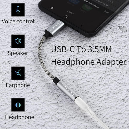 USB C to 3.5mm Adapter for Samsung S21 Ultra, Galaxy S20 Headphone Adapter USB C to Aux Audio Dongle Cable Cord for Galaxy S20 Note 20 Ultra S20+ ...