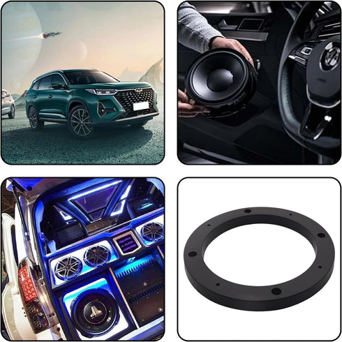 PENCK 5" Universal Black Speaker Spacers Plastic Spacer Rings Adaptor Ring Mounting Bracket for Auto Car 2pcs...