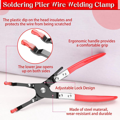 SPEEDWOX Soldering Aid Pliers Welding Pliers Soldering Clamp Soldering Helping Hand Tools Wire Welding Clamp Pick?Up Tool Wire Soldering Pliers We...