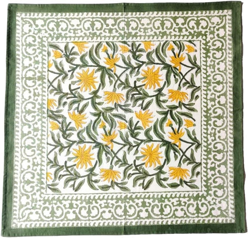 ATOSII Tropical Summer 100% Cotton Cloth Napkins, Handblock Print Designer Soft Durable Table Linen, Perfect for Dinners, Weddings, Cocktail, Part...