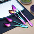Rainbow Grapefruit Spoons 5 Pieces Set, 4 Stainless Steel Grapefruit Spoon And 1 Grapefruit knife With Titanium Plating, Grapefruit Utensil Set, S...