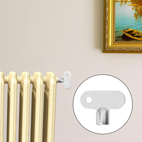 LUTER 5Pcs Radiator Valve Keys, Radiator Bleed Hole Key Radiator Vent Air Valve Key Plumbing Valve Key for Radiators and Faucet (Silver)...