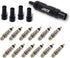 JACO Presta Valve Core Repair Kit for Bike Tires | with (12X) Replacement Valve Cores, (4X) Valve Caps, and Valve Removal Tool...