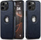 Vegan Leather Phone Case for iPhone 12 Pro Max Luxury Elegant Vintage Slim Phone Cover 5G (2020) 6.7” (Blue)...