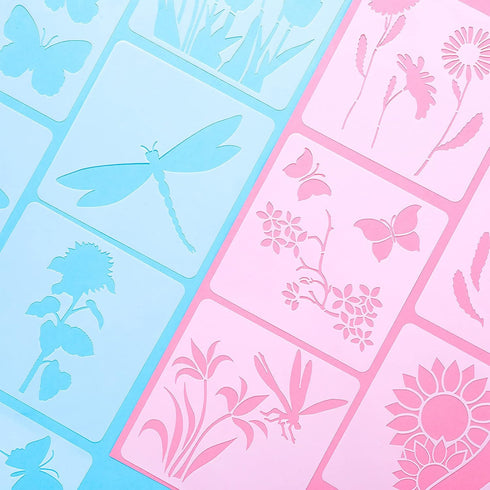 20 Pieces Stencils for Painting Reusable Animal Plant Music Stencil Spring Summer Fall Winter Stencil Template, DIY Stencils for Painting on Wood ...