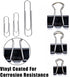 Paper Clips 340pcs Paper Clips Assorted Sizes Binder Clips Large/Small Paper Clips (Black)...