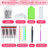 B7000 Glue Clear for Rhinestones, 4 Pcs 25mL B-7000 Jewelry Bead Gem Glue with Flatback Clear Rhinestones, Tweezer Dotting Rhinestone Tool for Clo...