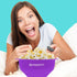 Collapsible Silicone Microwave Hot Air Popcorn Popper Bowl With Lid and Handles (Purple)...