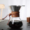 Pour Over Coffee Maker, 400ML Glass Coffee Maker with Double Layer Stainless Steel Filter, Coffee Dripper Brewer Glass Coffee Pot, Holds 2 to 3 Cu...