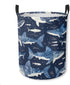 Laundry Basket Whale Shark Collapsible Laundry Hamper with Handles Clothes Storage Bin for Household Bedroom Bathroom College Dorms...