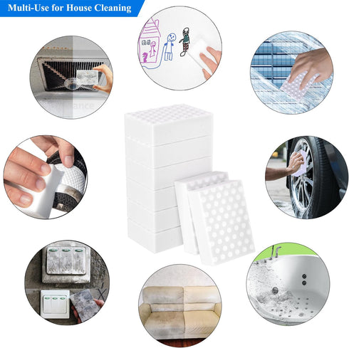 Magic Sponge Eraser, Melamine Sponge Foam Pads, All-Purpose Large Kitchen Dish Cleaning Sponge Pads, White Nano Scrub Non-Scratch Sponge for House...