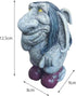 Gray Resin Thinking Gnome Troll Sculpture, Garden Statue Decor for Outdoor Patio Halloween, Christmas Decorations, Parties and Events...