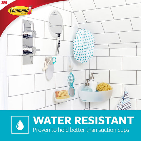 Command Designer Bath Hook Large White 1-Hook with Water-Resistant Strips (17083B-ES) Organize your dorm...