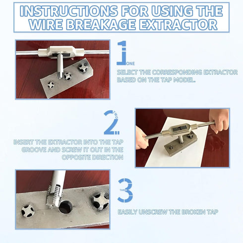 High Speed Steel Broken Tap Extractor Broken Screw Extractor Extractor A B C 3 Optional Set(6Pcs)...