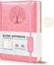 Blank Journal Notebook for Women Men, Pink A5 Unlined Journal for Writing Sketchbook, Hardcover Leather Unruled Jouranl Notebook for Work with 256...
