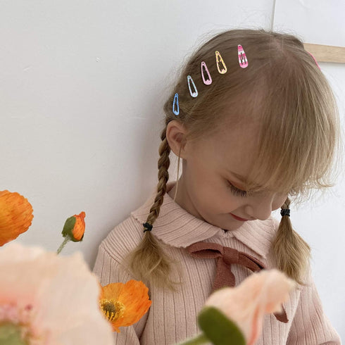 Toddler Hair Clips, Funtopia 80 Pcs (1.2 Inch, 3cm) Cute Mini Snap Hair Clips for Baby Girls Kids, Colorful Small Snap Barrettes Metal Barrette fo...
