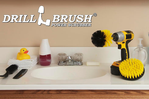 Bathroom Accessories - Cleaning Supplies - Drill Brush - Grout Cleaner - Shower Cleaner - Scrub Brush for Shower - Tile Cleaning Brush - Bathroom ...