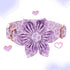 Elegant little tail Valentine's Day Heart Dog Collar, Cute Detachable Dog Collar with Flower, Gift Pet Collar Adjustable Dog Collar for X-Small Pu...