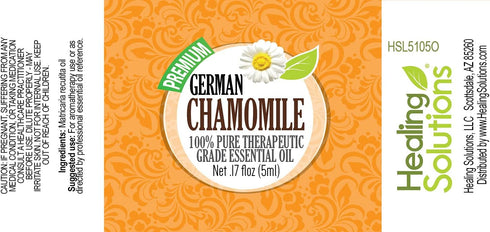 Healing Solutions German Chamomile 100% Pure, Best Therapeutic Grade Essential Oil - 5ml...