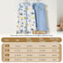 TILLYOU Sleep Sack 0-6 Months - 0.5 TOG Baby Wearable Blanket with 2-Way Zipper, Extra Soft Cotton Sleeveless Sleeping sack 2 Pack, Sky Adventure ...