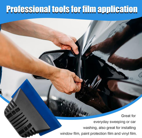 2 PCS Window Tint Tool, 5'' Rubber Small Squeegee & 6'' Silicone Cleaning Squeegee Kit, Multifunctional Window Tinting Wiper Scraper Car Accessori...