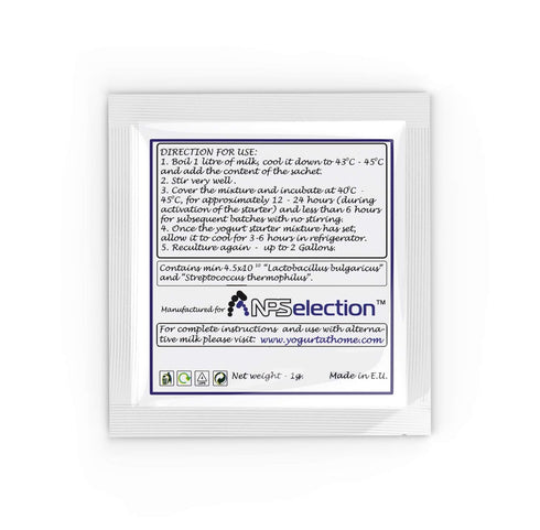 Yogurt Starter Cultures - Pack of 5 Freeze-dried Culture Sachets for Balkan Style Plain Yogurt...