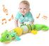 Baby Toys Musical Dinosaur,Infant Stuffed Animal Toys with Crinkle and Rattles,Soft Sensory Toys with Textures for Tummy Time Newborn Boys Girls 0...