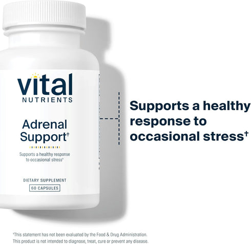 Vital Nutrients Adrenal Support | Adrenal Support Supplements for Gland Function and Cortisol Management | Supports Energy and Stress Levels | Glu...
