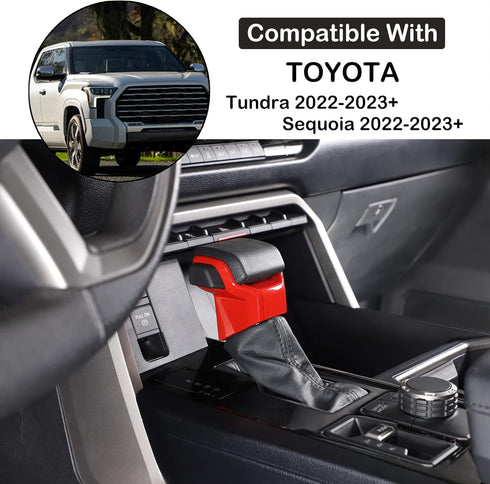 Shifter Gear Hand Brake Covers Compatible with Toyota Tundra/Sequoia 2022-2024 Tacoma 2024 Lower Automatic Center Console Gear Shift Knob Head Pro...