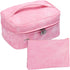 Travel Size Makeup Brush Bag for Women, 2024 Latest Premier PU Leather Cosmetic Bags for Traveling, Cute Skincare Make Up Storage Bag Organizer, C...