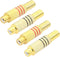 PNGKNYOCN RCA Audio Connector, Screws Audio Video AV Stereo Female Jack with Spring Coaxial Audio Gold Plated Solder Adapter ?4-Pack?...