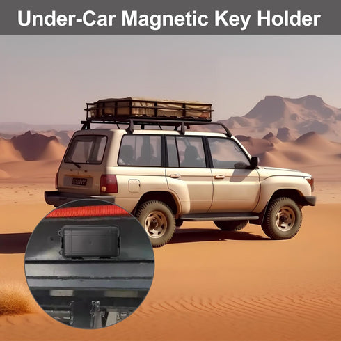 3 Pcs Black Magnetic Key Holder Under Car Waterproof Magnetic Key Hider Outdoor Key Hider Magnetic Key Box Hidden Key Holder for Storage Key Indoo...