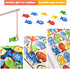 POPLAY Wooden Magnetic Fishing Game, Alphabet Fish Catching Counting Games Montessori Fine Motor Skills Toy with Letters and Numbers for Early Lea...