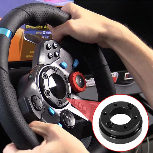 Lumclaw For Logitech G29 G920 G923 13 Inch Steering Wheel Adapter Plate 70mm Pcd Racing Car Game Modification (Black)...