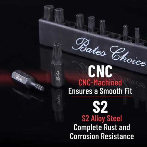 Bates- Tamper Proof Torx Bit Set, 13 Pieces Set, T4-T40, Torx Set, Torx Security Bit Set, Security Torx Bit Set, Star Bits Set, Screwdriver Bit Se...