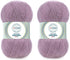 Angora Love (2- Skeins Pack) 20% Wool%80 Acrylic Thread Crochet Lace Weight #1 Fingering and Socks Yarn (2 x 3.52 oz) / (2 x 601 Yds) (108312 - Pu...