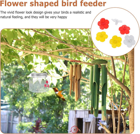 Sosoport Hummingbird Feeders Replacement Hummingbird Feeder Parts Flowers Hummingbird Feeder Replacement Parts Hanging Feeder Replacement Flower F...
