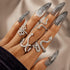 CSIYANJRY99 Silver Knuckle Ring Set for Women, Bohemian Vintage Stackable Mushroom Ring Finger Ring Aesthetic Jewelry...