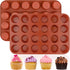 JOERSH 2-PK Mini Muffin Pans Non-Stick 24 Cups Silicone Mini Cupcake Pans, Silicone Baking Molds for Muffin Cakes, Tart, Bread...