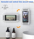Waterproof Shower Phone Holder with 360° Rotation, Angle Adjustable, Enhanced Sound Quality, Wall Mounted Phone Holder for Bathroom Mirror Bathtub...